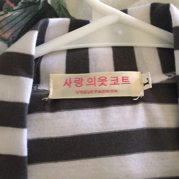 Striped long sleeve cardigan - Picture 2 of 2